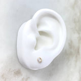 Topos Bisel 0.55gr / Circon Blanco Oro Amarillo 18K &