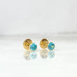 (revision)Topos Bisel 0.6gr / 4mm Circon Celeste Oro Amarillo (Joya)