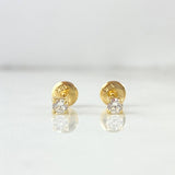 Topos Caja 0.7gr / 3mm Circon Blanco Oro Amarillo (Joya)