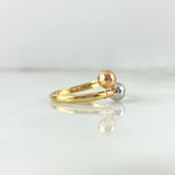 Anillo Tu Y Yo 1.6gr / T6 1/2 / Tres Oros 18K