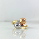Anillo Tu Y Yo 2.05gr / T8 1/2 / 8mm / Tres Oros 18K