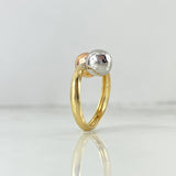 Anillo Tu Y Yo 2.05gr / T8 1/2 / 8mm / Tres Oros 18K