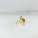 Piercing Serpiente 0.45gr / 0.7cm-1mm Circon Blanco Broche Mariposa Oro Amarillo (Joya) ©