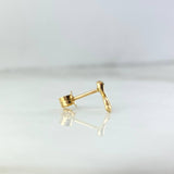 Piercing Serpiente 0.45gr / 0.7cm-1mm Circon Blanco Broche Mariposa Oro Amarillo (Joya) ©