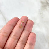 Piercing Serpiente 0.45gr / 0.7cm-1mm Circon Blanco Broche Mariposa Oro Amarillo (Joya) ©