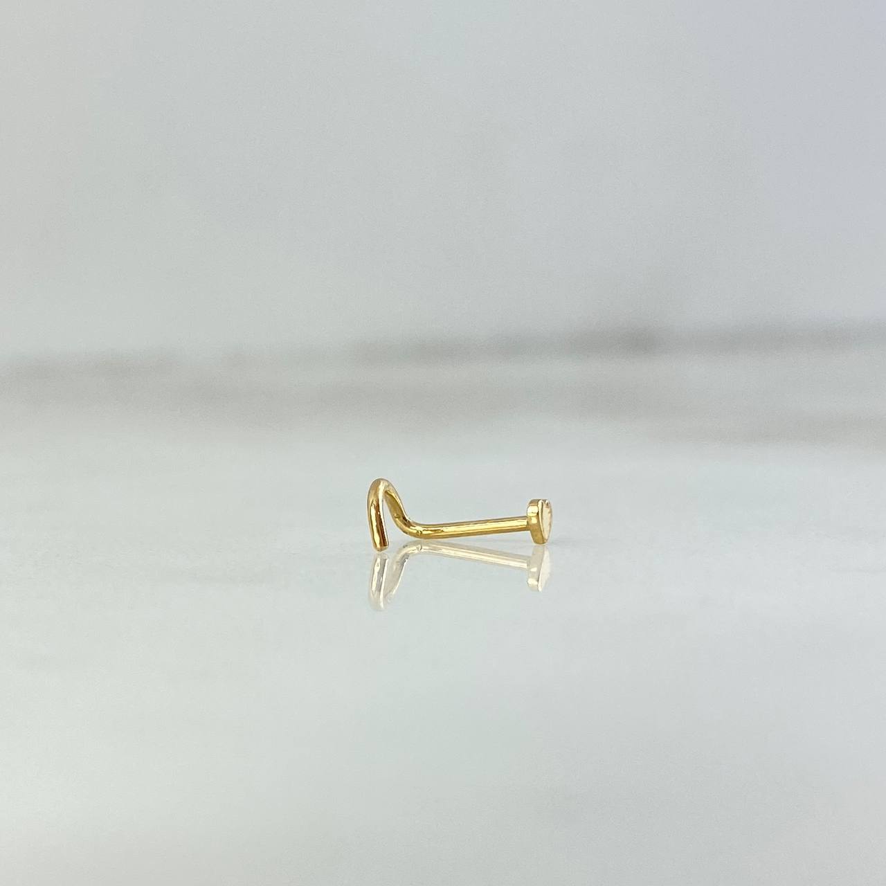 Piercing Chispa Curva Corazón 0.1gr / 9mm Liso Oro Amarillo 18K (Joya)