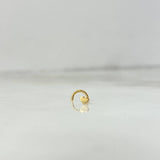 Piercing Chispa Curva Corazón 0.15gr / 0.9mm Liso Oro Amarillo Nac.Esp. 18K (Joya) *