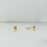 Piercing Bisel 0.3gr / 0.6cm / 3mm Circon Blanco Oro Amarillo (Joya)