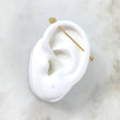 Piercing Industrial Flor 1gr / 4.7cm / 3mm Circones Blancos Oro Amarillo (Joya)