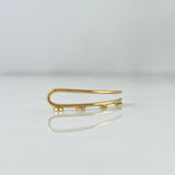 Piercing Earcuff Simulador 0.7gr / 2.2cm / Corazones Oro Amarillo (Joya)