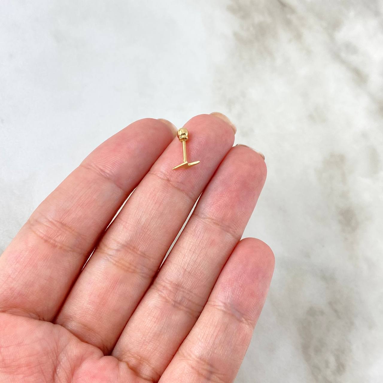 Piercing Rayo 0.3gr / 0.4cm / 3mm Oro Amarillo (Joya) *