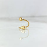 Piercing Esferas Espiral 0.45gr / 1cm / 3mm Oro Amarillo 18K *