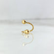 Piercing Espiral 0.5gr / 1cm / Nac.Esp.Oro 18K