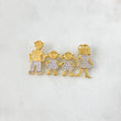 Herraje Familia 3.5gr / 3.1cm / Mamá Papá e Hijas Circones Blancos Oro Amarillo