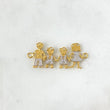Herraje Familia 3.45gr / 3.8cm / Mamá Papá e Hijos Circones Blancos Oro Amarillo