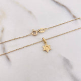 Cadena Rumana Entorchada 1.2gr 50cm + Dije Estrella De David 0.2gr 1.2cm / Oro Amarillo (Oferta) $