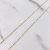 Cadena Rumana Entorchada 1.2gr 50cm + Dije Estrella De David 0.2gr 1.2cm / Oro Amarillo (Oferta) $