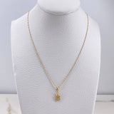 Cadena Rumana Entorchada 1.2gr 50cm + Dije Estrella De David 0.2gr 1.2cm / Oro Amarillo (Oferta) $