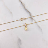 Cadena Veneciana 1.4gr 50cm + Dije Café 0.25gr 1.2cm / Oro Amarillo (Oferta) $
