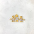 Herraje Familia 2.45gr / 3.1cm / Mama e Hijos Circones Blancos Oro Amarillo