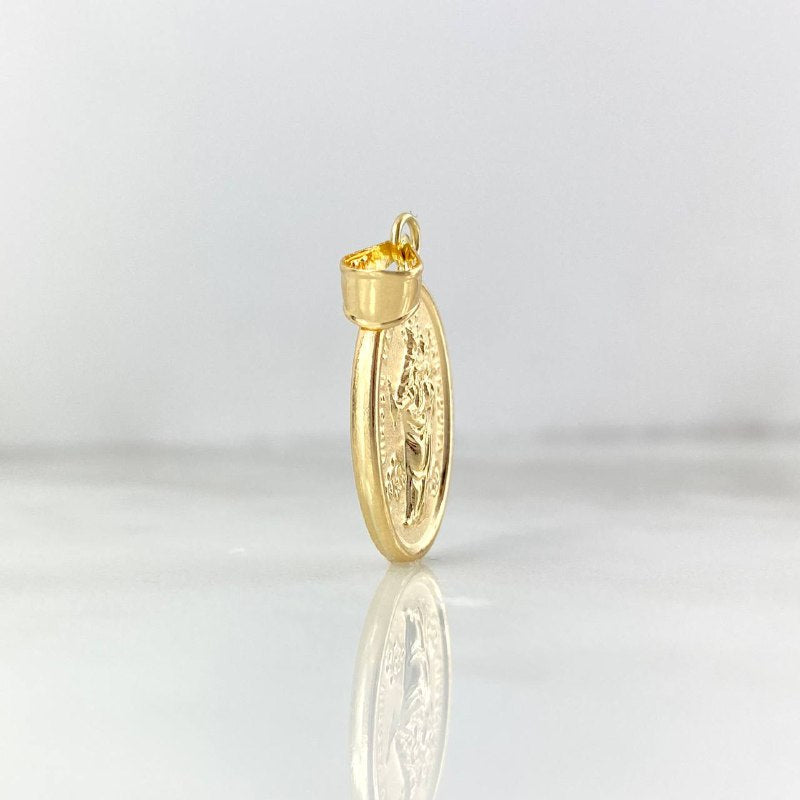 Dije Virgen Maria Auxiliadora 1.6gr / 3cm / Troquelado Oro Amarillo