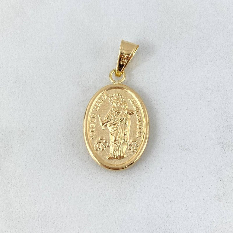 Dije Virgen Maria Auxiliadora 1.6gr / 3cm / Troquelado Oro Amarillo ©