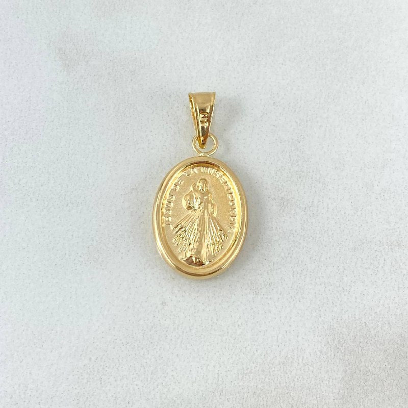 Dije Jesus de la Misericordia 1gr / 2.5cm / Troquelado Oro Amarillo