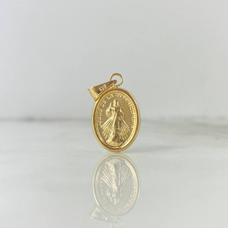 Dije Jesus De la Misericordia 0.6gr / 2cm / Troquelada Oro Amarillo 18K ©
