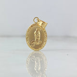 Dije Virgen de Santa Marta 0.95gr / 2.5cm / Troquelado Oro Amarillo ©