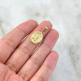Dije Virgen de Santa Marta 0.95gr / 2.5cm / Troquelado Oro Amarillo ©