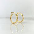 Candongas Mary 1.3gr / 1.8cm / Entorchadas Oro Amarillo