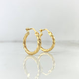 Candongas Mary 1.3gr / 1.8cm / Entorchadas Oro Amarillo