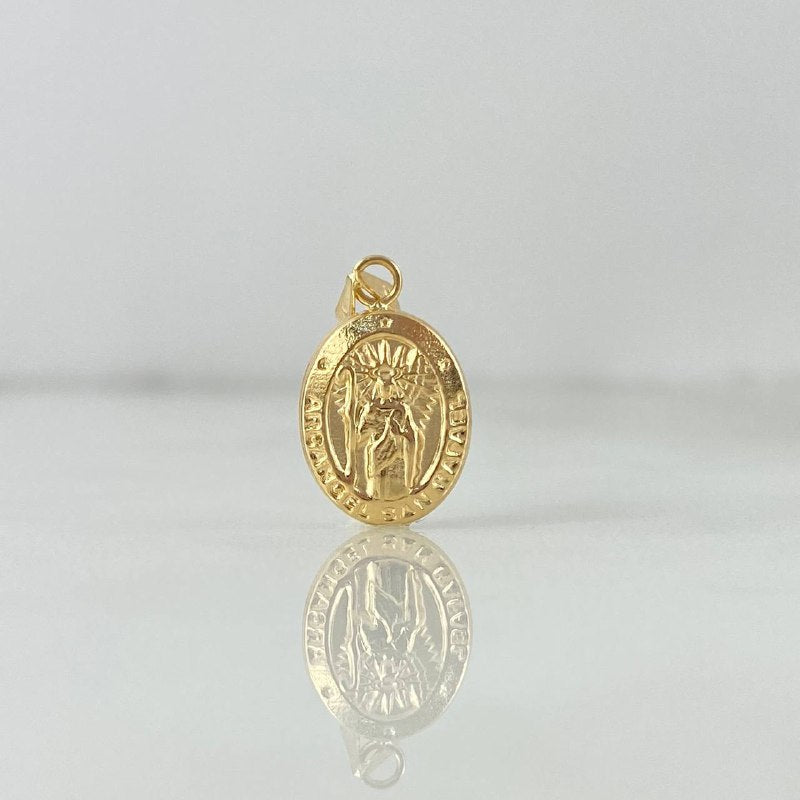 Dije Arcangel San Rafael 0.6gr / 2cm / Troquelado Oro Amarillo