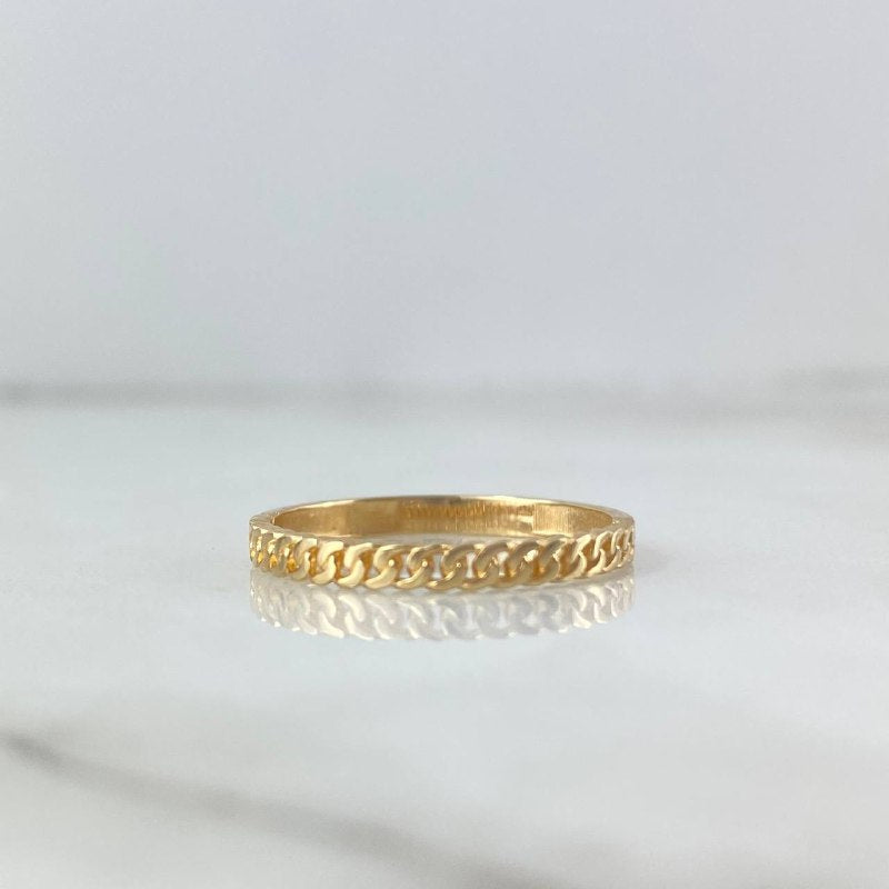 Anillo Cubano 1.9gr / T8 1/2 / Oro Amarillo