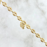 Tobillera GC Calabrote 5.4gr / 25.5cm / 4.5mm "Oso - Corazon - Oso TS - Hongo - Rana" Oro Amarillo