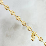 Tobillera GC Calabrote 4.3gr / 25.5cm / 3.5mm "Girasol - Virgen Milagrosa - Oso TS - Corazon - Oso" Oro Amarillo