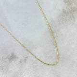 Cadena Morse 1.35gr / 40cm / 1mm Oro Amarillo +3 *