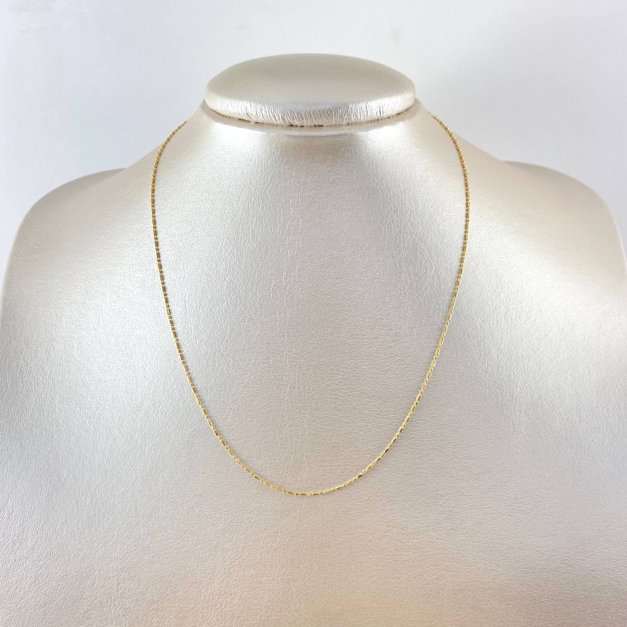 Cadena Morse 1.5gr / 45cm / 0.75mm Oro Amarillo +3 *