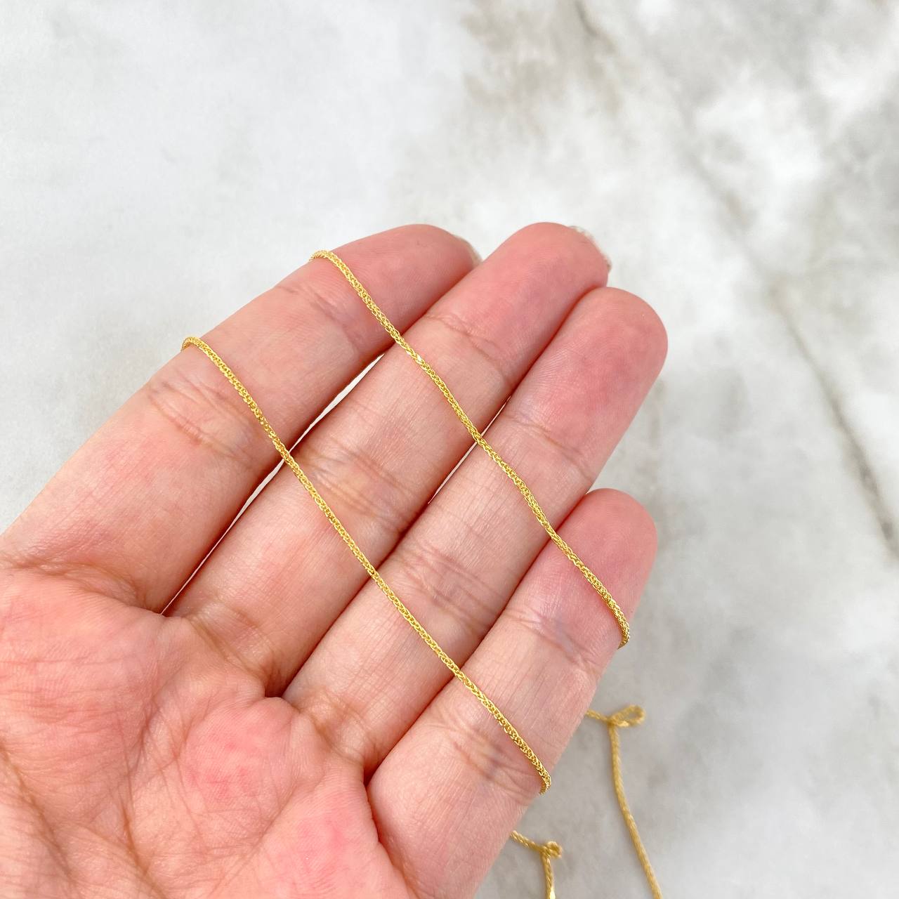 Cadena Franco 3.3gr / 50cm / 1mm Oro Amarillo +4 18K *