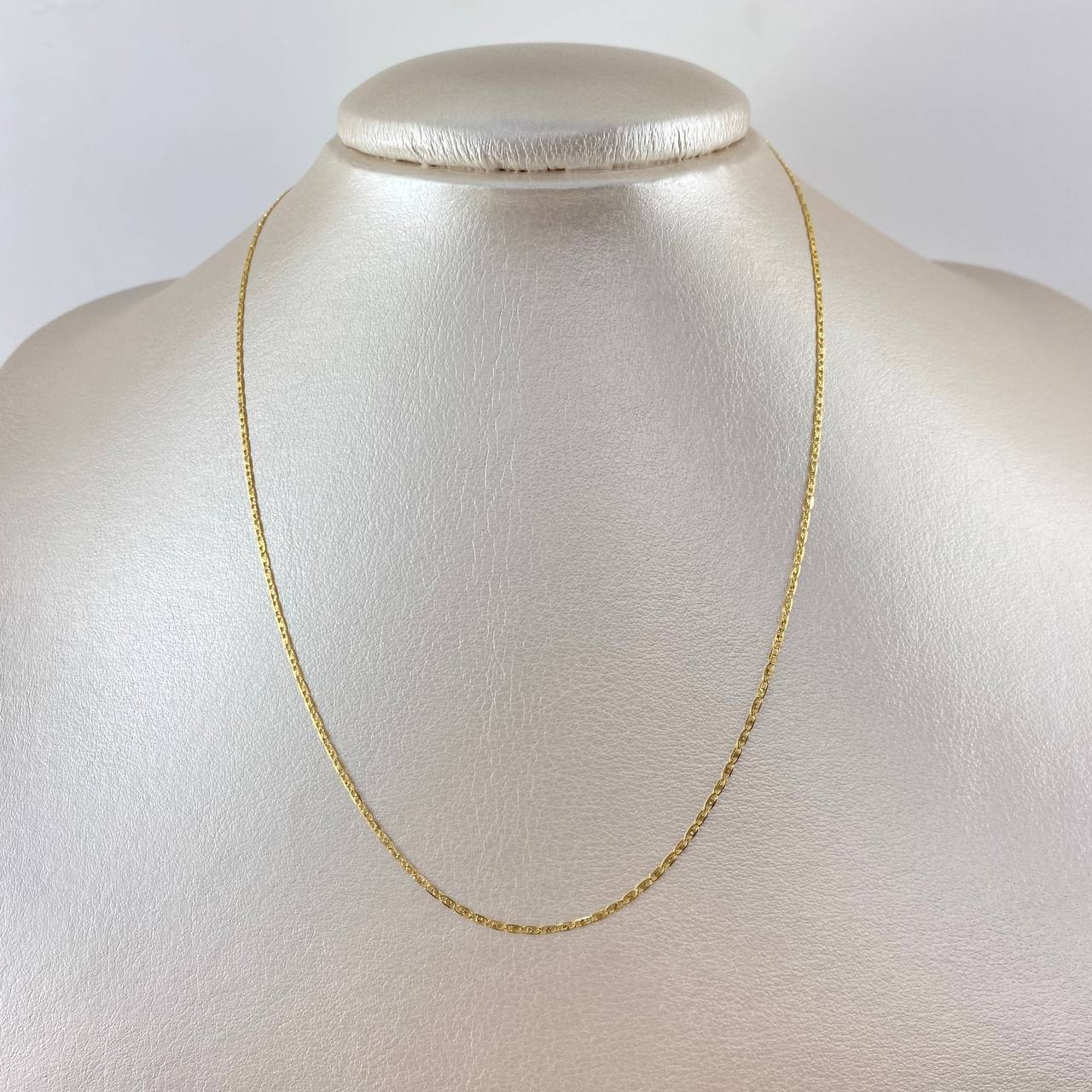 Cadena Plana Diamantada 1.45gr / 40cm / 1.2mm Oro Amarillo +3 *