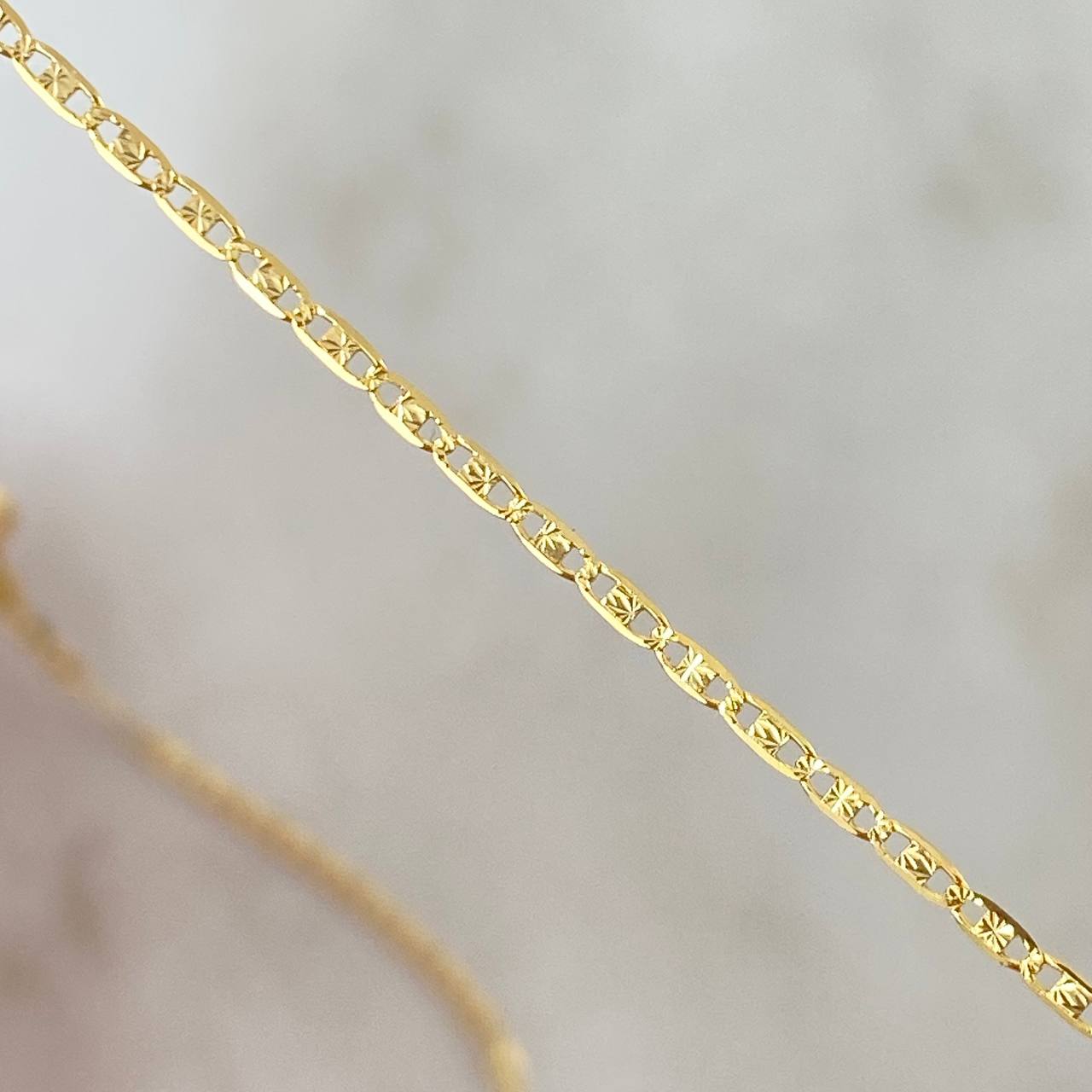 Cadena Plana Diamantada 1.45gr / 40cm / 1.2mm Oro Amarillo +3 *