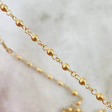 Rosario Virgen Milagrosa 6.7gr / 50cm / 3mm - 4mm Bolas Lisas Oro Amarillo ©