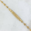 Pulso GC 1.6gr / 14.5cm / 3mm Placa Rectangular Bordeada Punteada Oro Amarillo