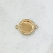 Herraje Placa Circular 2.3gr / 2.1cm / Circones Blancos Oro Amarillo