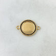 Herraje Placa Circular 2gr / 2.1cm / Circones Negros Oro Amarillo