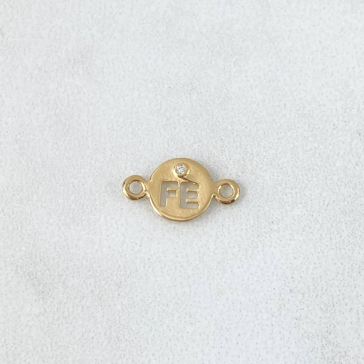 Herraje FE 0.5gr / 1.4cm / Circon Blanco Oro Amarillo