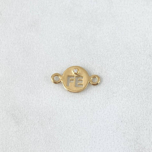 Herraje FE 0.5gr / 1.4cm / Circon Blanco Oro Amarillo