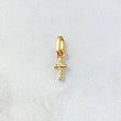 Dije Mini Cruz Trenzada 0.25gr / 1.2cm / Oro Amarillo