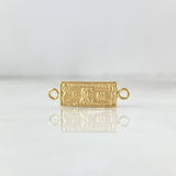 Herraje Dólar 0.9gr / 2.1cm / 9mm Mate Texturizado Oro Amarillo 18K ©