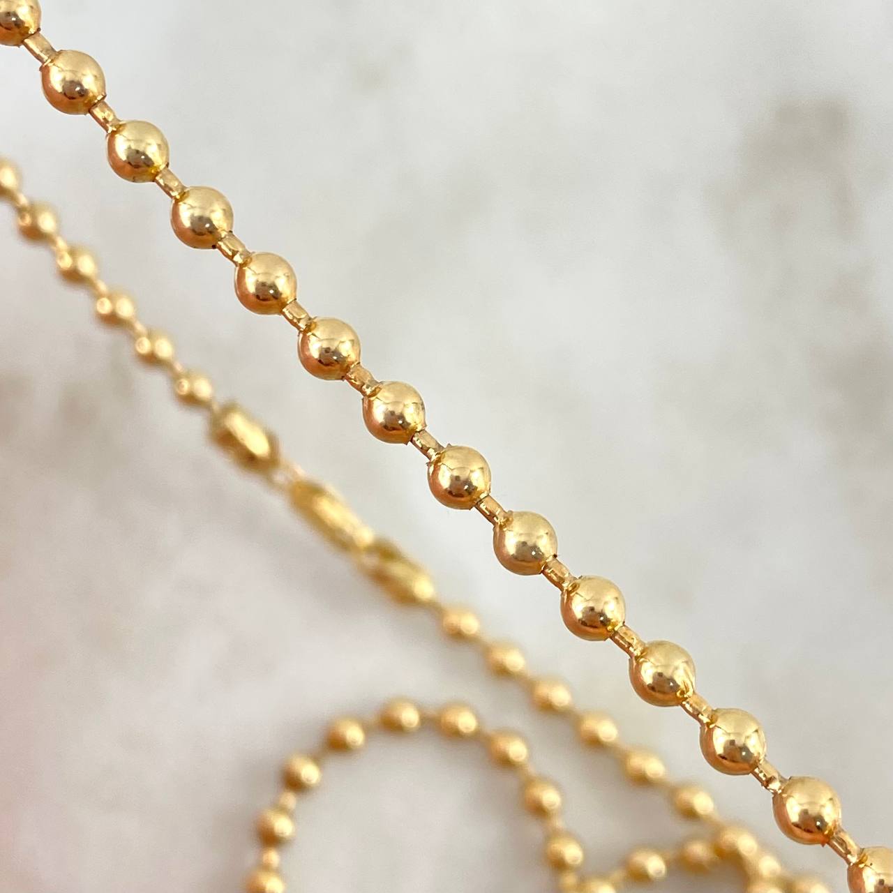 Cadena Militar  20gr / 60cm / 3mm Oro Amarillo Nac.Esp. 18K